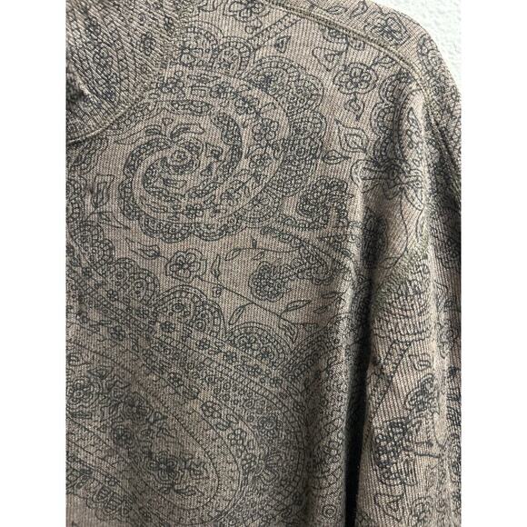 NWT Reversible Men’s Cremieux Quarter Zip Sweater Brown Black Design size XXXL - Picture 2 of 11